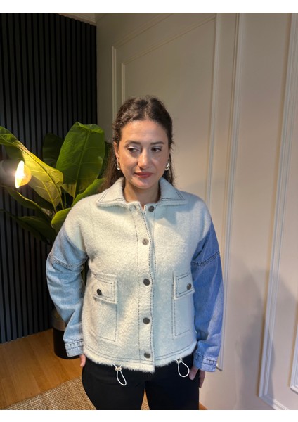 Kedi Sakal Kot Kollu Düğmeli Ceket Vanilya