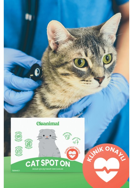 Kedi Parazit Ense Deri Damlası | Bit, Pire ve Kene Karşıtı Doğal Koruma Damlası 5x1 ml modelleri