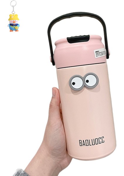 Çay ve Su Ayırma Termos Bardağı, Büyük Kapasiteli Kız Çay Ayırıcı Pipetli Su Bardağı, Taşınabilir Kayışlı Çiçek Çay Bardağı (Yurt Dışından)