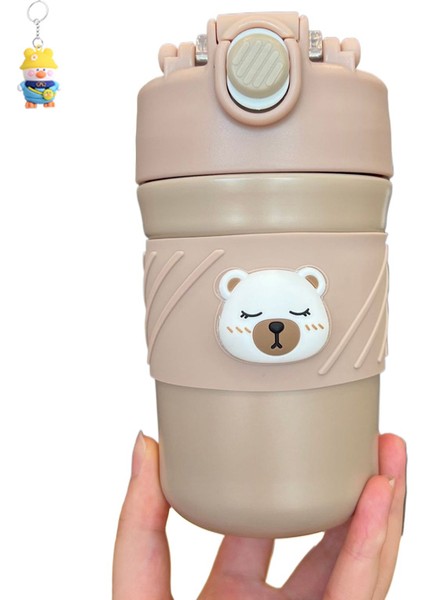 Eşlik Fincan Öğrenci Çift Içecek Kahve Fincanı Taşınabilir Kompakt Saman Termos Fincan (Yurt Dışından)