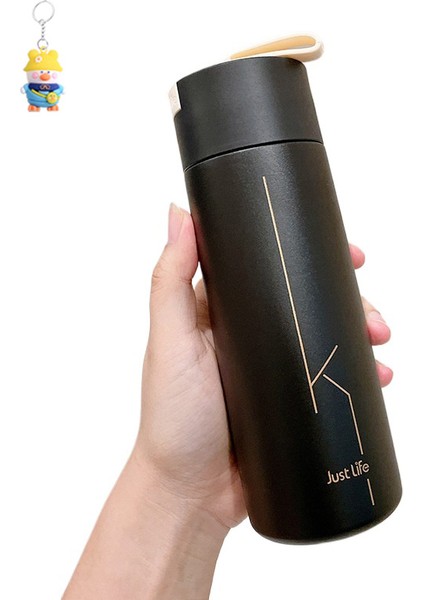 Erkek ve Kadın Paslanmaz Çelik Termos Bardağı Basit Buzlu Su Bardağı Edebi Filtre Çay Araba Öğrenci Bardağı (Yurt Dışından)