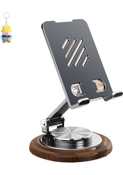 360 ° Döner Ceviz Tahıl Cep Telefonu Tutucu Masaüstü Katlanır Ayarlanabilir Karbon Çelik Cep Telefonu Tablet Tutucu (Yurt Dışından)