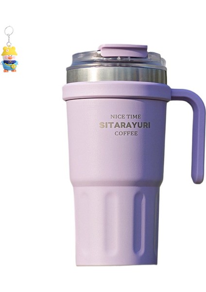 Amerikan Yüksek Görünümlü Termos Fincan, Soğuk Yalıtımlı Paslanmaz Çelik Büyük Kapasiteli Pipetli Big Mac Kahve Fincanı (Yurt Dışından)