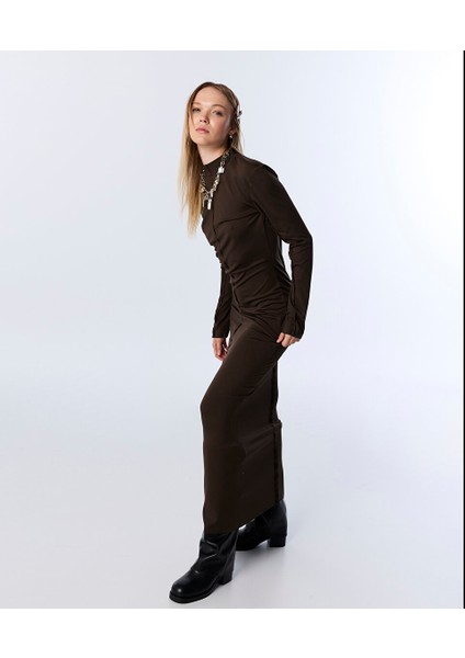 Yüksek Yaka Jarse Elbise TW6250002205074 modelleri