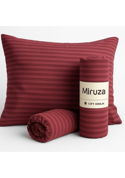 Miruza %100 Saten Pamuk Lastikli Çarşaf Seti