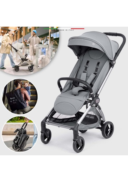 Pilota Premium Kabin Tipi Bebek Arabası Gri