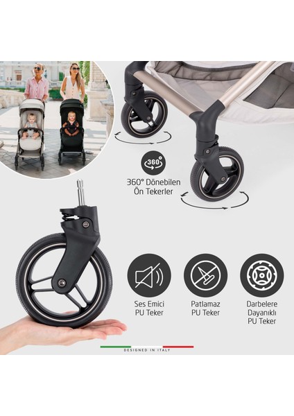 Pilota Premium Kabin Tipi Bebek Arabası Gri