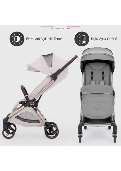 Pilota Premium Kabin Tipi Bebek Arabası Gri