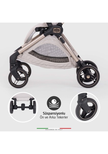 Pilota Premium Kabin Tipi Bebek Arabası Gri