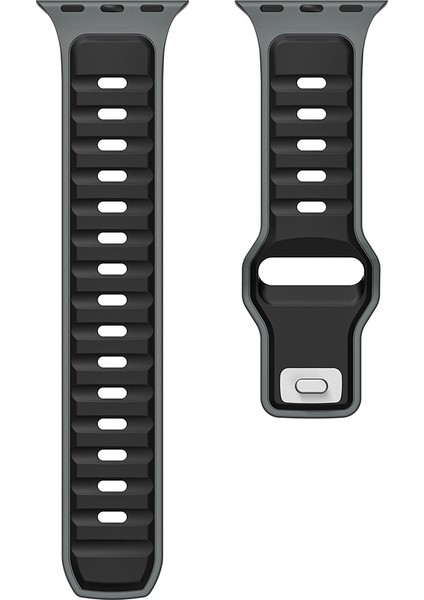 Honor Watch Gs Pro Uyumlu 22MM Yeni Tasarım Silikon KORDON-135 Gri-Siyah fiyatları