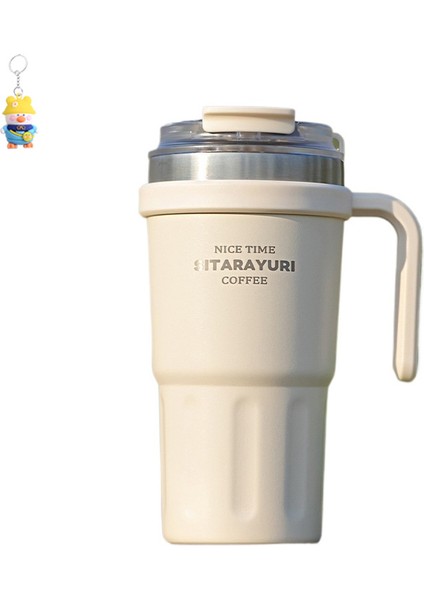 Amerikan Yüksek Görünümlü Termos Fincan, Soğuk Yalıtımlı Paslanmaz Çelik Büyük Kapasiteli Pipetli Big Mac Kahve Fincanı (Yurt Dışından)