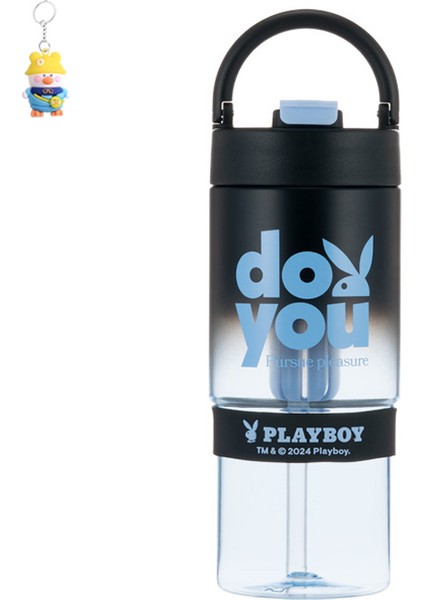 Playboy Zhiyun Meyve Çay Fincanı Taşınabilir Öğrenci Okulu Pipetli Fincan Yüksek Değerli Sevimli Su Fincanı Büyük Kapasiteli Su Isıtıcısı (Yurt Dışından)