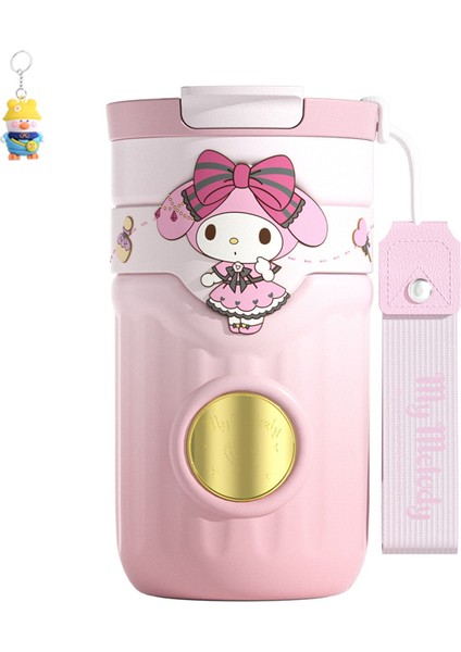 Sanrio Melody Isim Plakası Termos Bardak Kuromi Hello Kitty Öğrenci Çift Içecek Pipetli Bardak 316 Astar (Yurt Dışından)