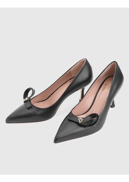 Merisa Hakiki Deri Siyah Kadın Topuklu Ayakkabı fiyatları