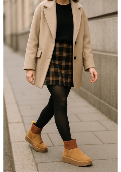 Slavia Taba (4.5 Cm) Içi Kürklü Streçli Günlük Kullanım Bot fırsatları