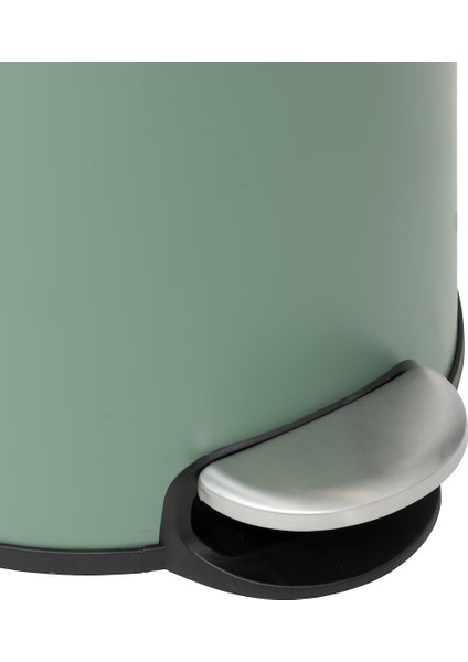 Modern-Metal Pedallı/bambu Kapak 30 Lt.çöp Kutusu-Yeşil fırsatları