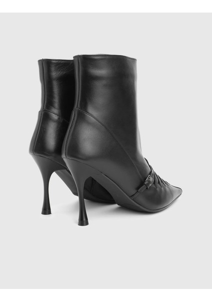 Ketita Hakiki Deri Siyah Kadın Topuklu Bot fırsatları