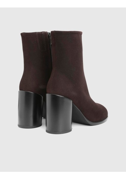 Rabit Hakiki Süet Deri Kahverengi Kadın Topuklu Bot fırsatları