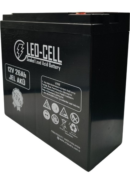 Leo-Cell 5'li Set 12V 26Ah Japon Teknolojisi 7 kg Elektrikli Motorsiklet Aküsü modelleri