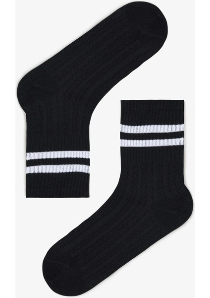 2 Çift Pamuklu Kendinden Desenli Kolej Tenis Soket Çorap fiyatları
