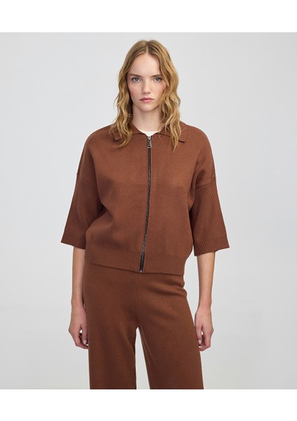 Fermuarlı Rahat Kesim Triko IW6250050468041 fırsatları