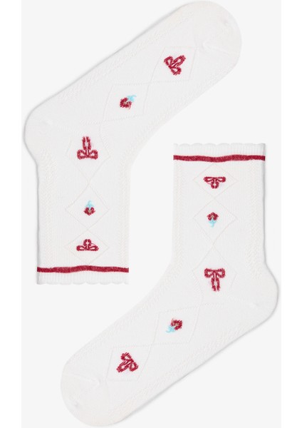 2 Çift Pamuklu Ayı Desenli Fırfırlı Soket Çorap fiyatları