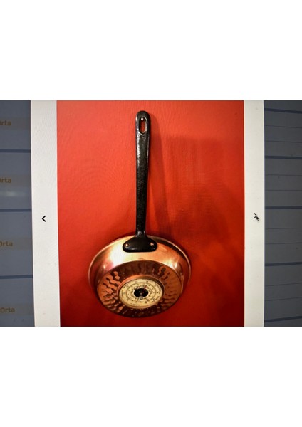 Fransız Barometreli Bakır Tava 44 cm x 22 cm Ölçülerinde fiyatları