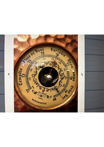 Fransız Barometreli Bakır Tava 44 cm x 22 cm Ölçülerinde modelleri