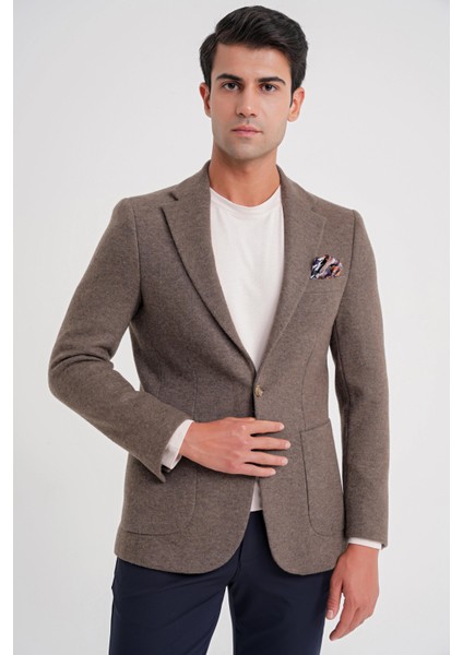 C 717 Ceket Regular Fit Vizon modelleri