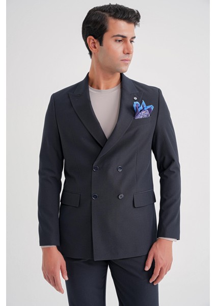 C 719 Ceket Comfort Lacivert