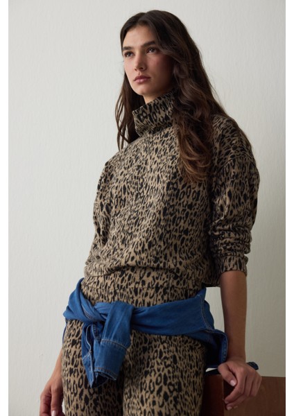 Comfy Bisiklet Yaka Oversize Uzun Kollu Üst modelleri