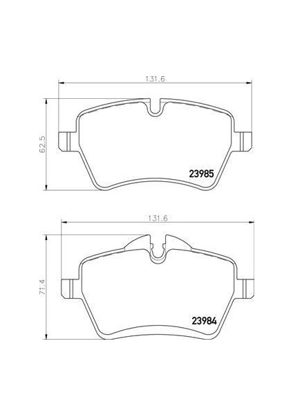 670925 - Fren Balatası On Mını R50 R53 John Cooper Works 06 06 R56 R57 R58 R59 Cooper S