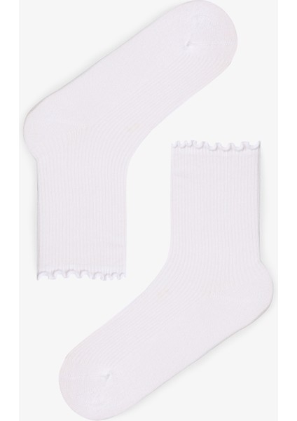 2 Çift Modal Karışımlı Klasik Fırfırlı Soket Çorap fiyatları