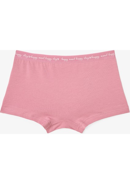 Kız Çocuk Çizgili Kalp Desenli 2'li Boxer modelleri