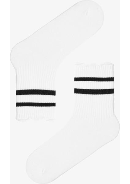 3 Çift Pamuklu Fırfırlı Tenis Soket Çorap modelleri