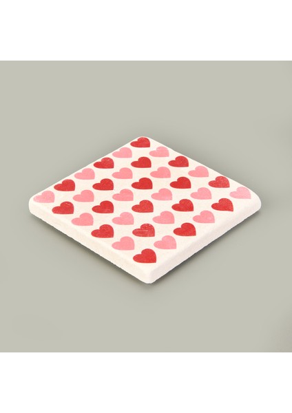 Kitchen Kalpler Taş Bardak Altlığı - Renkli - 10X10 cm