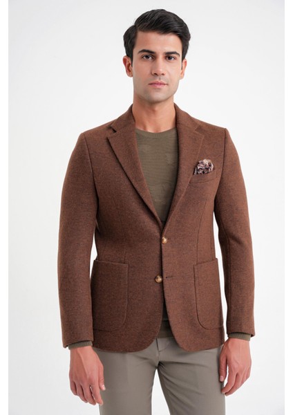 C 717 Ceket Regular Fit Tütün fırsatları