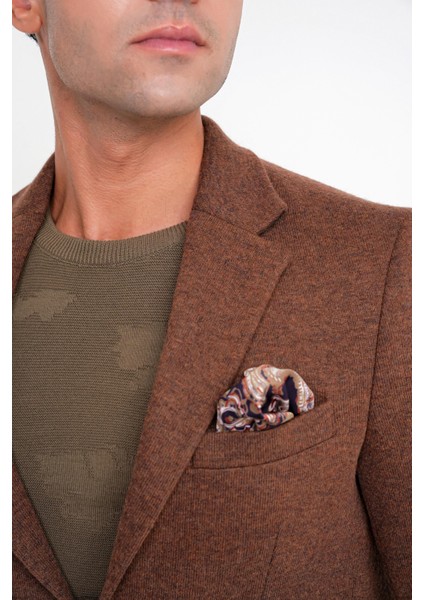 C 717 Ceket Regular Fit Tütün