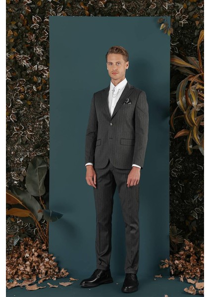 C 652 Slim Fit Füme Spor Ceket
