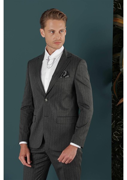 C 652 Slim Fit Füme Spor Ceket