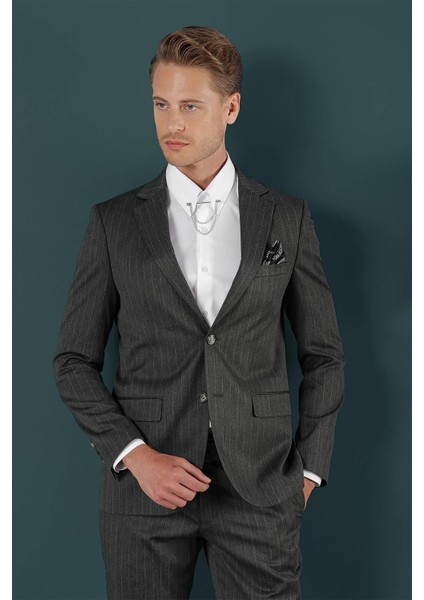 C 652 Slim Fit Füme Spor Ceket