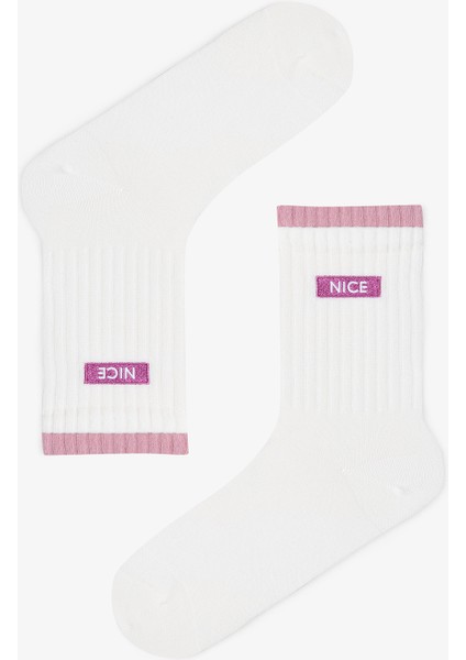 2 Çift Pamuklu Nice Dokuma Etiketli Soket Çorap modelleri