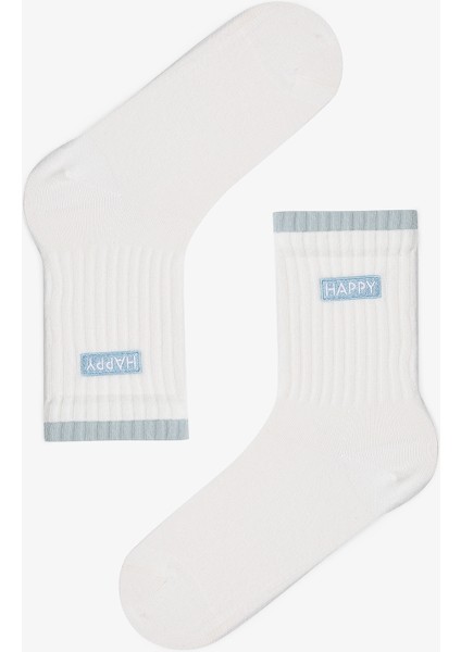 2 Çift Pamuklu Happy Dokuma Etiketli Soket Çorap fiyatları