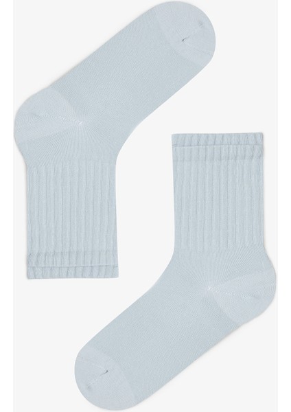 2 Çift Pamuklu Happy Dokuma Etiketli Soket Çorap modelleri