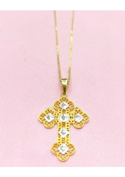 Sarı Haç Kolye