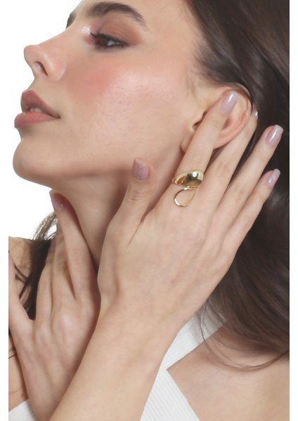 Kadın Dolama Model Dualite Damla Formlu Ayarlanabilir Yüzük modelleri