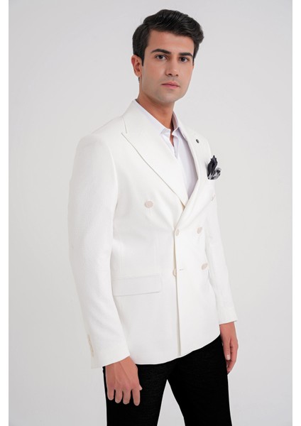 C 646 Ceket Slim Ekru Casual modelleri