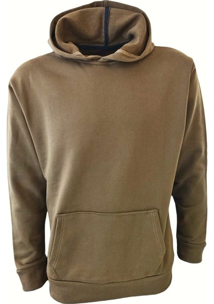 Kapüşonlu Sweatshirt - Kahve