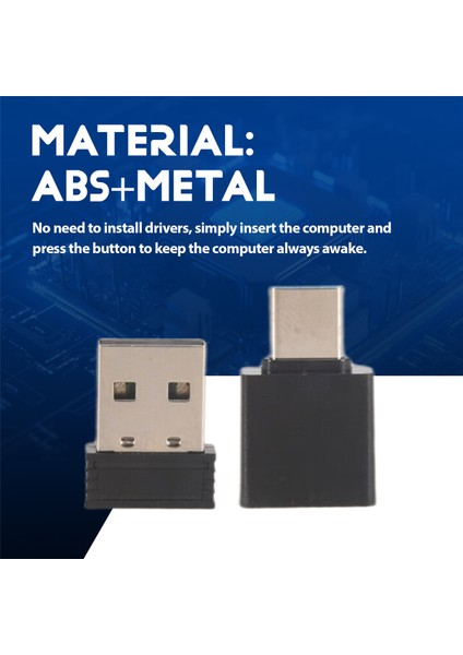 USB C Adaptörlü USB Fare Jiggler Algılanamayan Fare Hareket Ettirici Otomatik Bilgisayar Fare Hareket Ettirici Jiggler, Siyah (Yurt Dışından) fırsatları