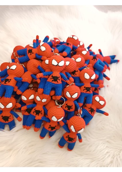 Amigurumi Örgü Örümcek Adam Spider (Spıder-Man) Anahtarlık/çanta Süsü fiyatları